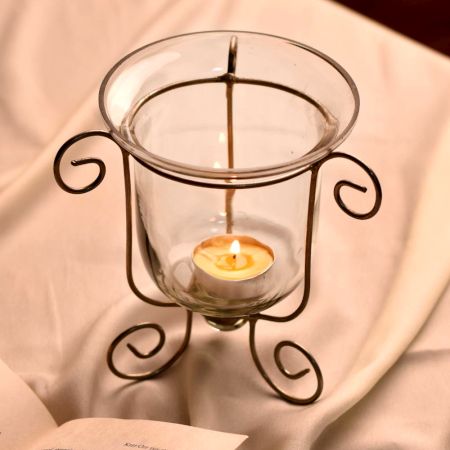 Handmade Premium Glass Candle Holders for Dining Table